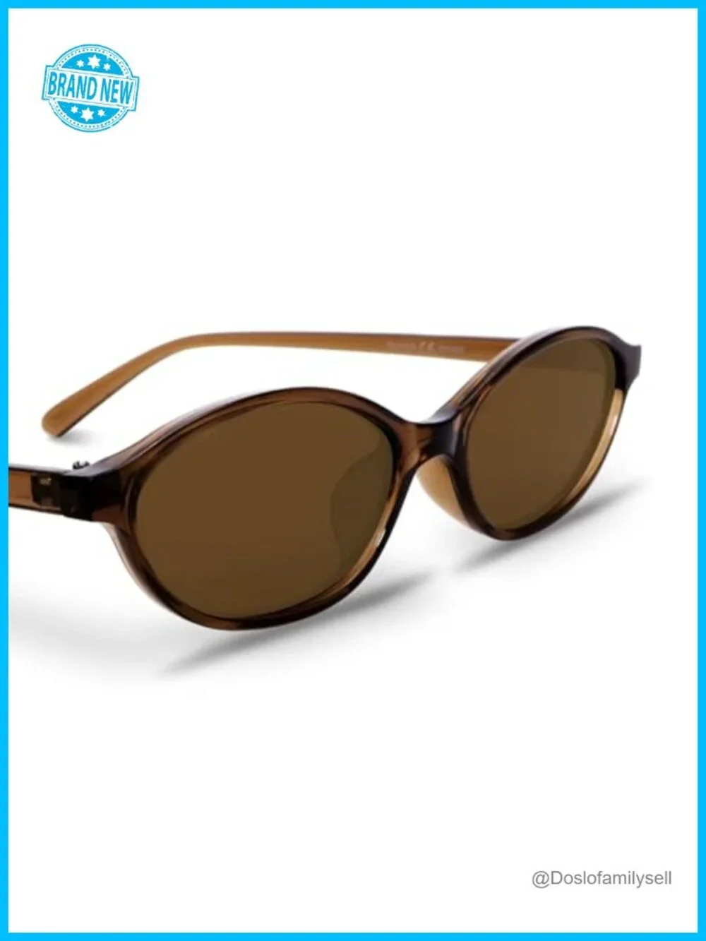 Retro Oval Cat Eye Sunglasses Lightweight Narrow Shades 90s Trendy UV Protection